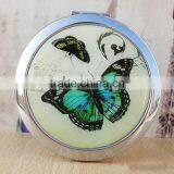 Butterfly Compact Cosmetic Makeup Round Handbag Purse Pocket Mirror thumbnail-2