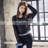 2017 New Design Sexy Transparent Loose Fit Dropship Fitness Clothes Women Gym thumbnail-2