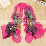 Fashion Girls' Silk Solid Long Cheap Chiffon Scarf thumbnail-4