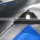 UV resistant polyethylene hdpe blue plastic pe tarpaulin sheet and waterproof pe tarpaulin fabric with grommet edge
