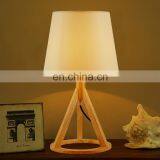 European Style 3 Legs Triangular Wooden Table Lamp Reading Lights Best Sale E27 Table Lamp for Bedroom thumbnail-3