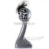 Leopard Print Fashion Egg Head Mannequin,Female Plastic Cheap Head Manikin,Dispaly Jewelry/ Hat /scarf/wig H1071 thumbnail-2