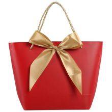 Hot Selling Eco Friendly Pink Paper Shopping Bags With Handle Customized Logo Printing Cloth Carry Bag For Botiques thumbnail-2