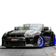 Body Kit for Nissan Gtr R35 Front Bumper Rear Bumper Wide Flare Carbon Fiber Rear Diffuser Side Skirts Bonnet Trunk Spoiler thumbnail-2