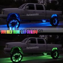 New Double Sides LEDs Wheel Ring Light 15.5 inch Car Truck RGB Control Multicolor