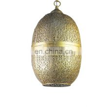Hanging Moroccan Geometric Sphere Arabic Design Metal Hollowing Flower Electric Ceiling Pendant Lighting