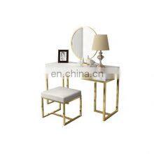 2 Drawers Vanity Dressing Table Stool Set With LED Bulbs