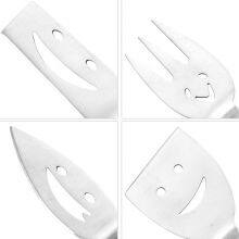 Stainless Steel 4 Pieces Cheese Knife Set: Hard and Soft Cheese Knives, Serving Fork & Cheese Spreader thumbnail-3