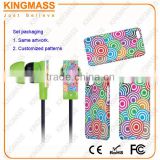 2014 newest gift packaging set Personalized phone cases + earphones (Customized color and patterns)
