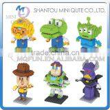 Mini Qute BOYU Kawaii 6 Styles Toy Story Buzz Woody Aliens Emperor Zurg Plastic Building Blocks Cartoon Model Educational Toy