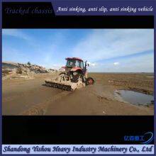 Tractor modification track chassis paddy field operation process