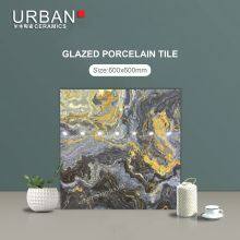 Luxury Hotel Golded 600X600mm Ceramic Non Slip Glazed Rustic Porcelain Floor Wall Tile thumbnail-2