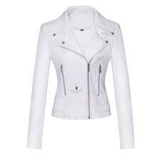 Spring Women's Vintage Black Casual Fashion Stylish Custom Motorcycle Jacket for Women thumbnail-3