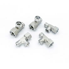 304 Stainless Steel Tee Fitting With Loose Nut, Ferrule-Type Hydraulic Tube Adapter, Yonghua Eaton Standard (CC, CD) thumbnail-2