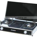 2 Burner Table Top Gas Burner With Cover