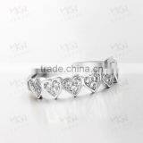 2015 New Arrival Gold Plated Fashion Diamond Heart Shaped Ring Designs for Girls thumbnail-6