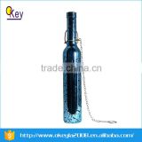 home decoration battery operated blue electronic glass bottle