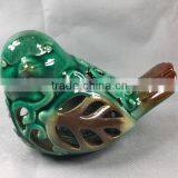 Ceramic Porcelain Cut Out Window T-light Holder Bird thumbnail-2