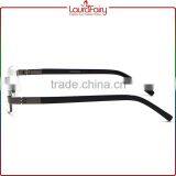 Laura Fairy China Newest Designed Black Temple Semi-Frame Metal Optical Frames thumbnail-3