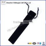 Promotional Black Single Draw String Velvet Pen Pouch