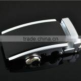 High Quality Automatic Buckle Cheap Men's Black Leather Ratchet Waist Belts