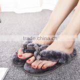 Western Style Customize Fully Wool Ladies Winter Slippers thumbnail-6