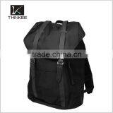 High Quality 2015 New Custom Made Fashion Black Canvas Backpack Wholesale