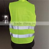 Wholesale polyester knitted yellow reflective vest