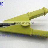 Jumper Wires Alligator Crocodile Roach Test Clip Plastic Handles Crocodile Clips 75mm Yellow Color I00158 thumbnail-1