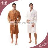 Unisex Home Hotel Spa Microfiber Fleece Bathrobe Gown thumbnail-2
