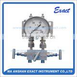 Exact High Quality All Stainless Steel Differential Pressure Gauge With 3 Way Valve thumbnail-1
