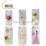 For HTC M7 M8 M9 Transparent relief pattern diamonds tpu phone case For HTC case