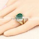 Zinc Alloy Gemstone Rinestone Latest Design Simple Stone Gold Finger Ring Designs thumbnail-6