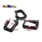 D-Ring Carabiner Multi-use Safety Buckle Black Plastic For Bag Paracord Clasp Keychain Outdoor Activities #FLC164-B thumbnail-3