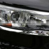 1Pair Car Front Headlight Trim Eye Line Eyebrow Garnish Decorative Cover ABS For Toyota Highlander 2014 2015 thumbnail-4