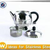 High quality mirror finished single wall stainless steel tea pot