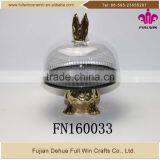 Ceramic Cake Plate Holder With 3D Lid