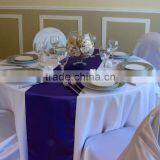Purple Satin Table Runner for Round Table thumbnail-1