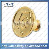 Custom Personalized Brass Matte Silver Five 5 Metal Letter Lapel Pin thumbnail-3