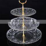 3 Tier Heart Shape Fancy Wedding Glass Snacks Food Serving Trays Cake Stand in Dishes & Plates thumbnail-6