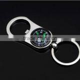 Beer Company Promotional Gifts Metal Bottle Opener Keychain Compass