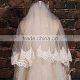 BV1002 New Arrival Elegant Ivory Veil Of Bride Lace Purfle One Layer 2015 Wedding Long Veils Quality Choice thumbnail-6