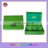Custom 6 Compartment Wooden Tea Box Design