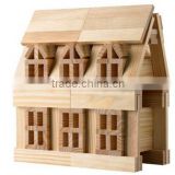 wooden house building bricks