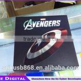 Avengers America Captain Power Banks 6800mAh Dual USB Stainless Steel Mobile Chargers Universal for IPhone5S 6 Android Phones thumbnail-5