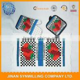 100% cotton dish towel strawberry towels printing tea towels Gloves