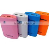 High quality power bank ,new arrival products 7800mAh power bank, dual USB output ,Plastic Housing cheapest price
