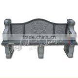 Luxurious Hand-carved Garden Granite Bench With Back and Arms thumbnail-2