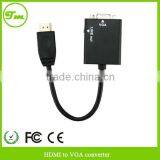 720P 1080i 1080P HDMI Male to VGA TV AV HDTV Converter Adapter With Audio Cable thumbnail-1