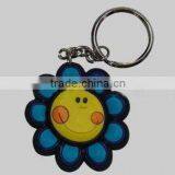 Sunflower Shape PVC Keychain,Silicone Key Holder,Rubber Key Chain thumbnail-1